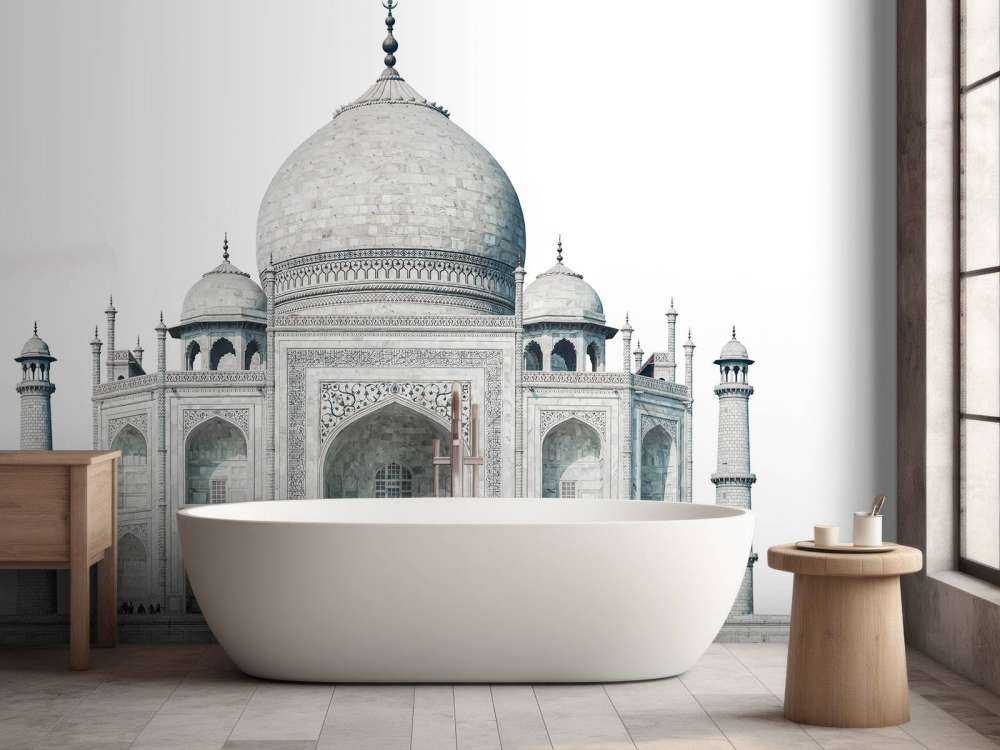 Taj Mahal in zwart-wit