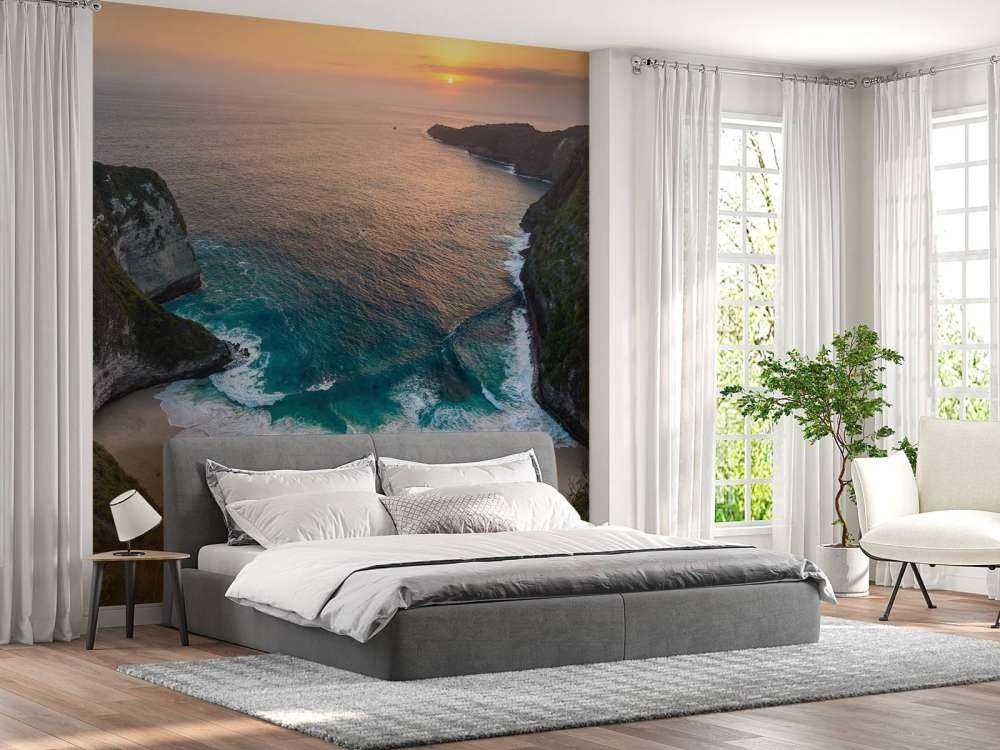 Zonsondergang op Kelingking strand