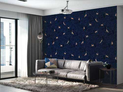 Tropische apen - blauw