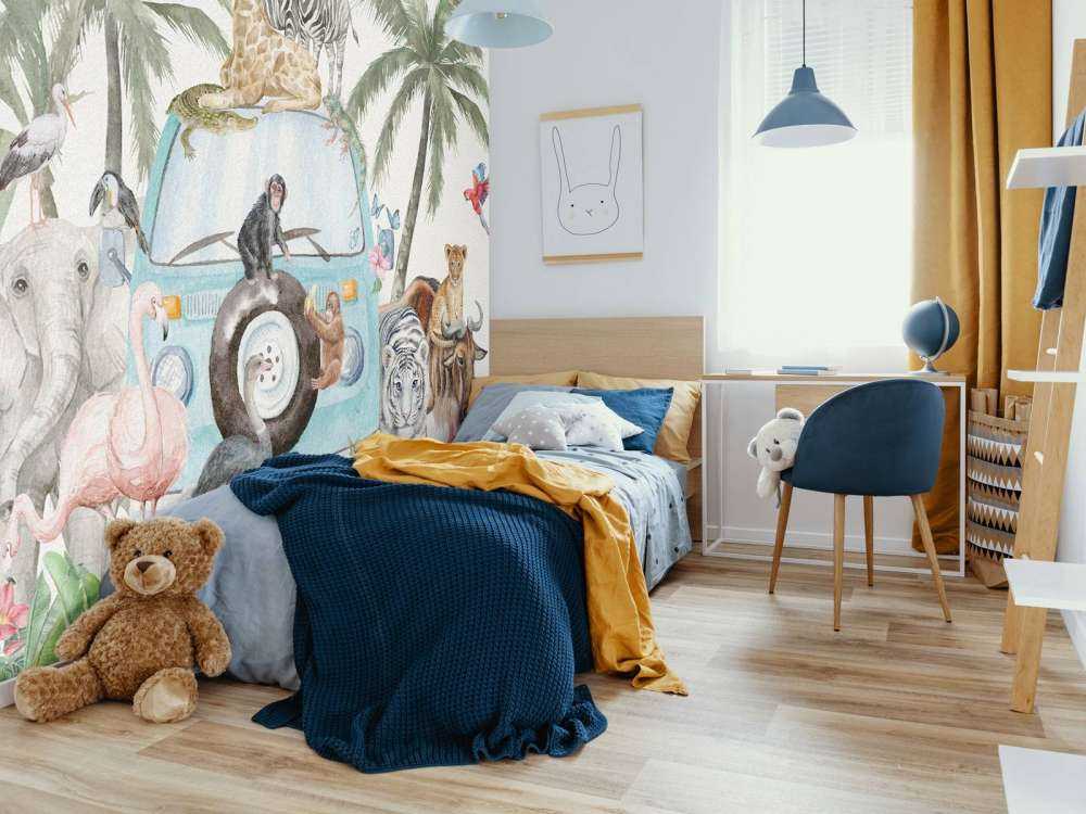 Vrolijke tropische dieren