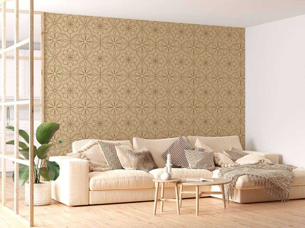 Bloemen in retro stijl