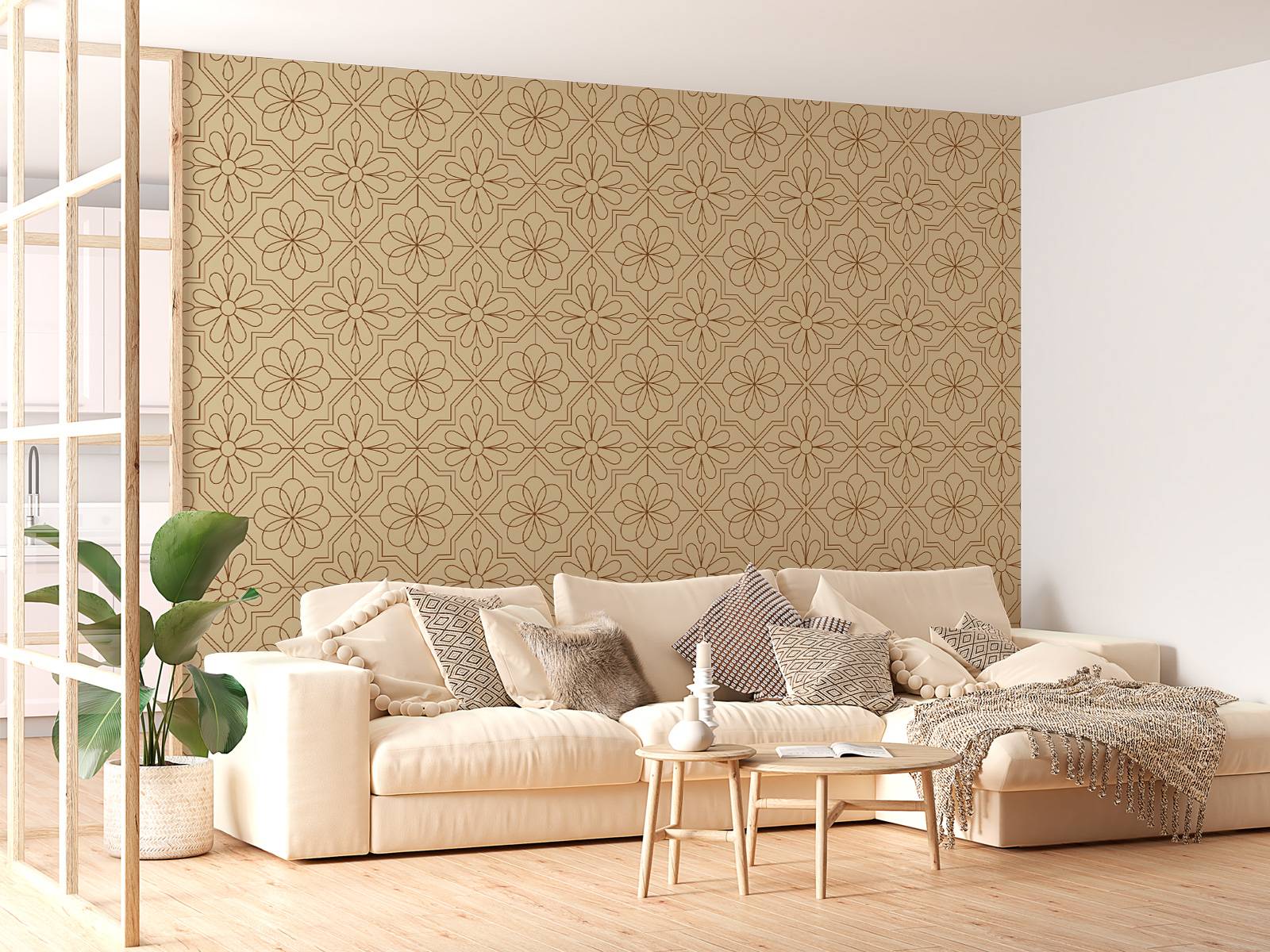 Bloemen in retro stijl