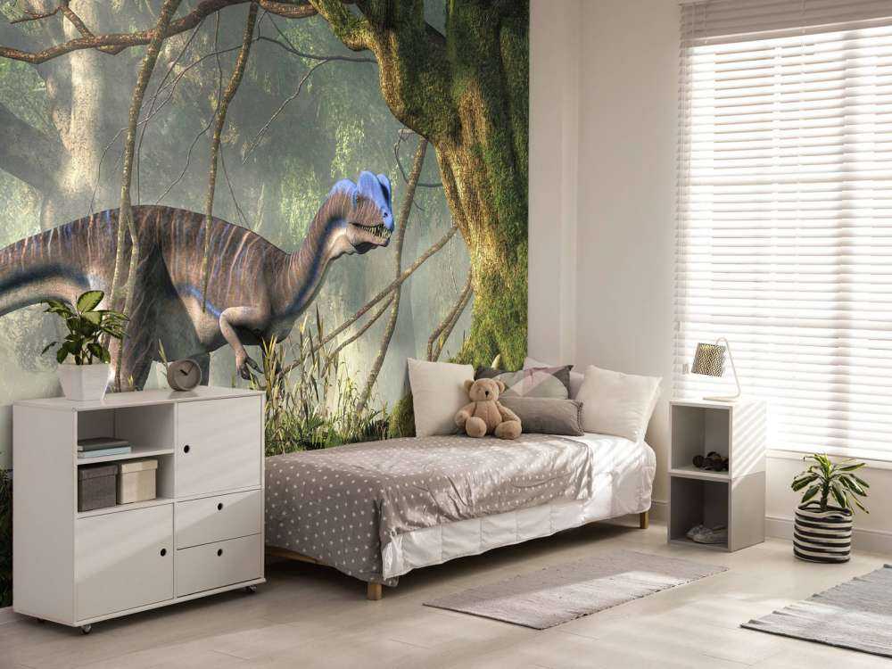 Dinosaurus in het bos