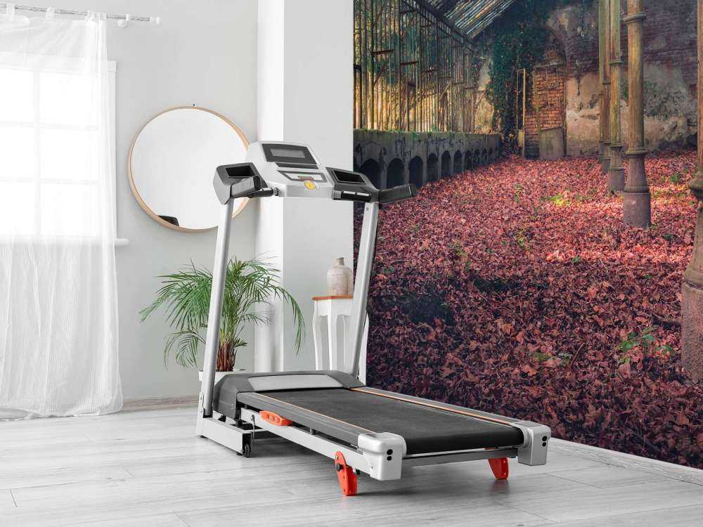 Verlaten huis met bladeren