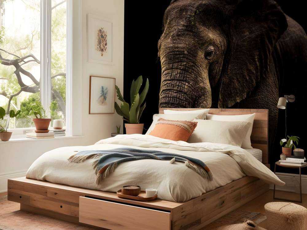 Elephant With Hummingbirds