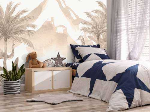 Jungle dieren in taupe