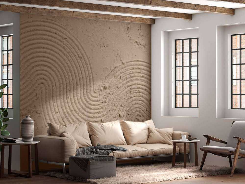 Structuur kunst in taupe