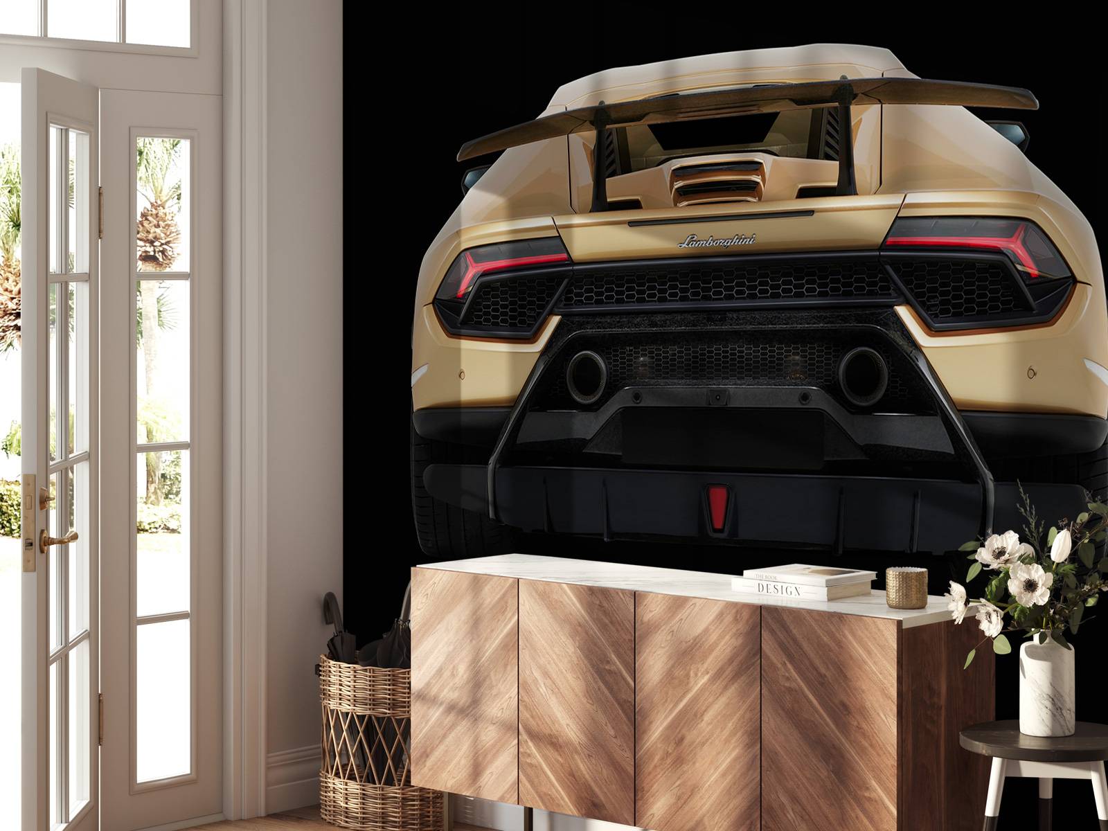 Lamborghini Huracán - Achterkant, zwart