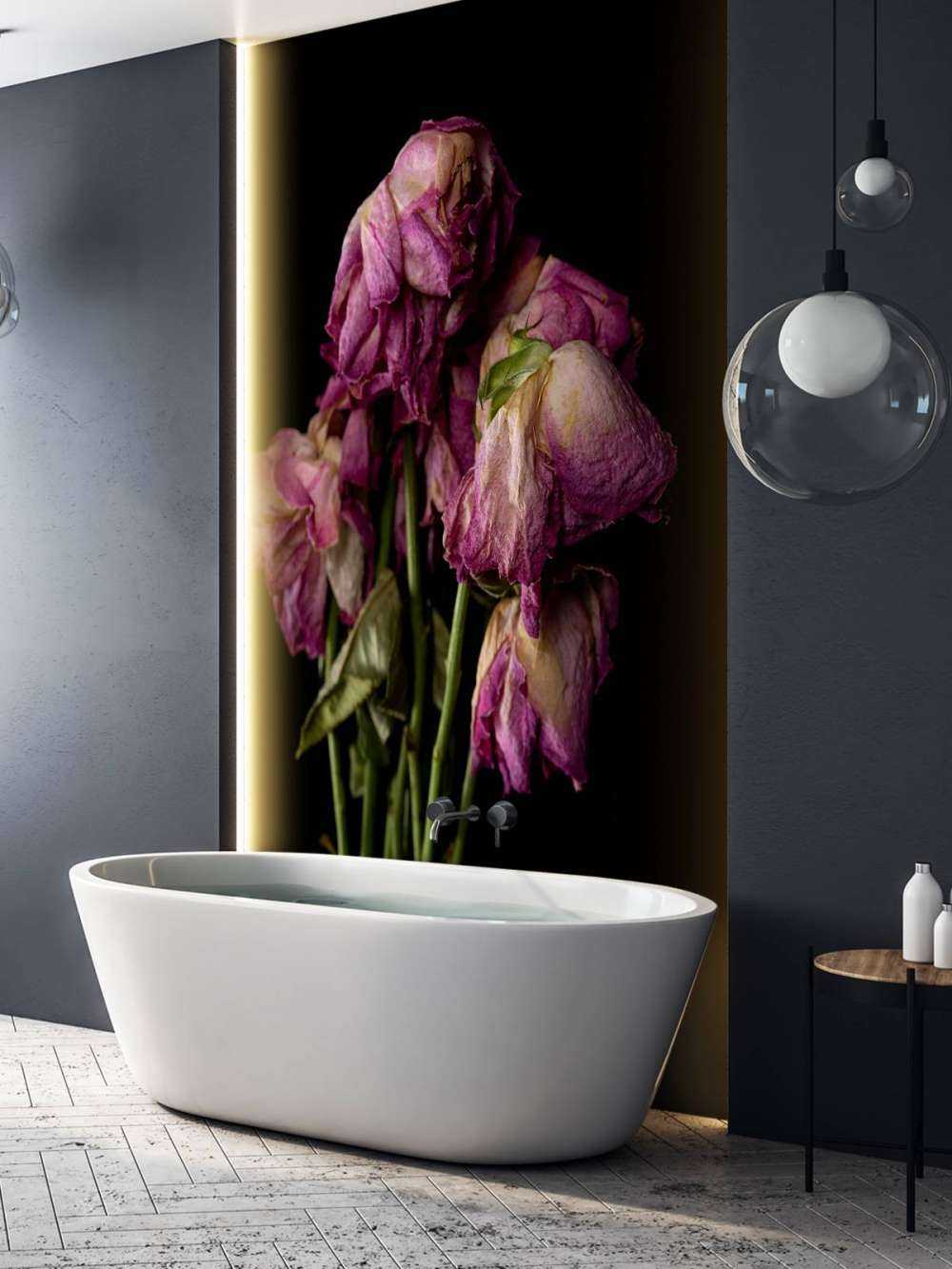 Gedroogde roze rozen