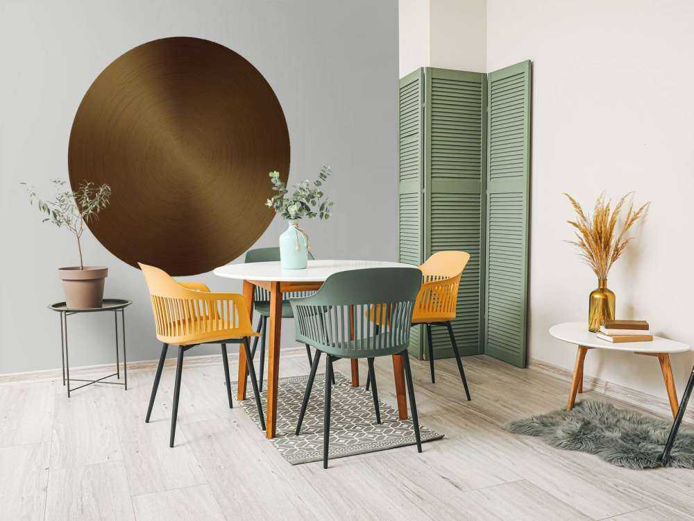 Bronzen cirkelvormige achtergrond