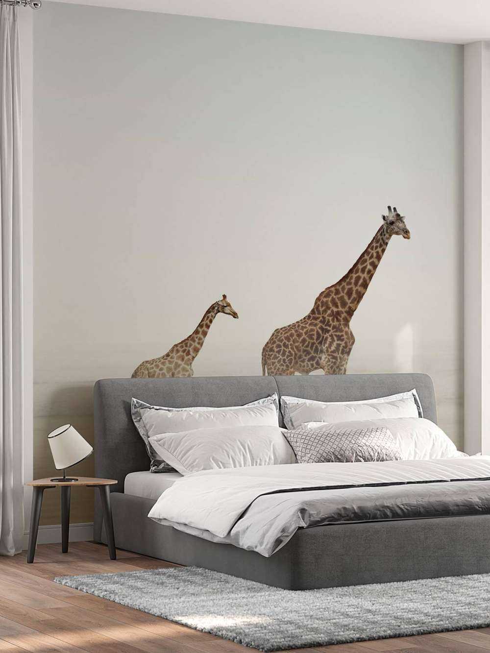 Giraffen op het strand