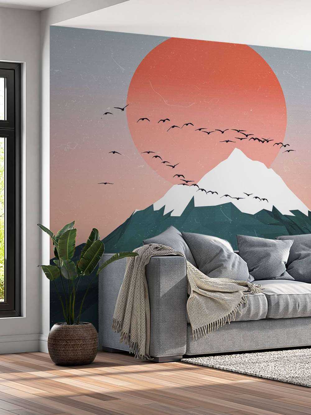 Minimalistische berg illustratie