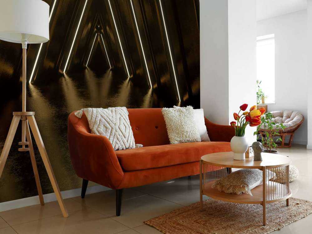 Donkere gouden tunnel