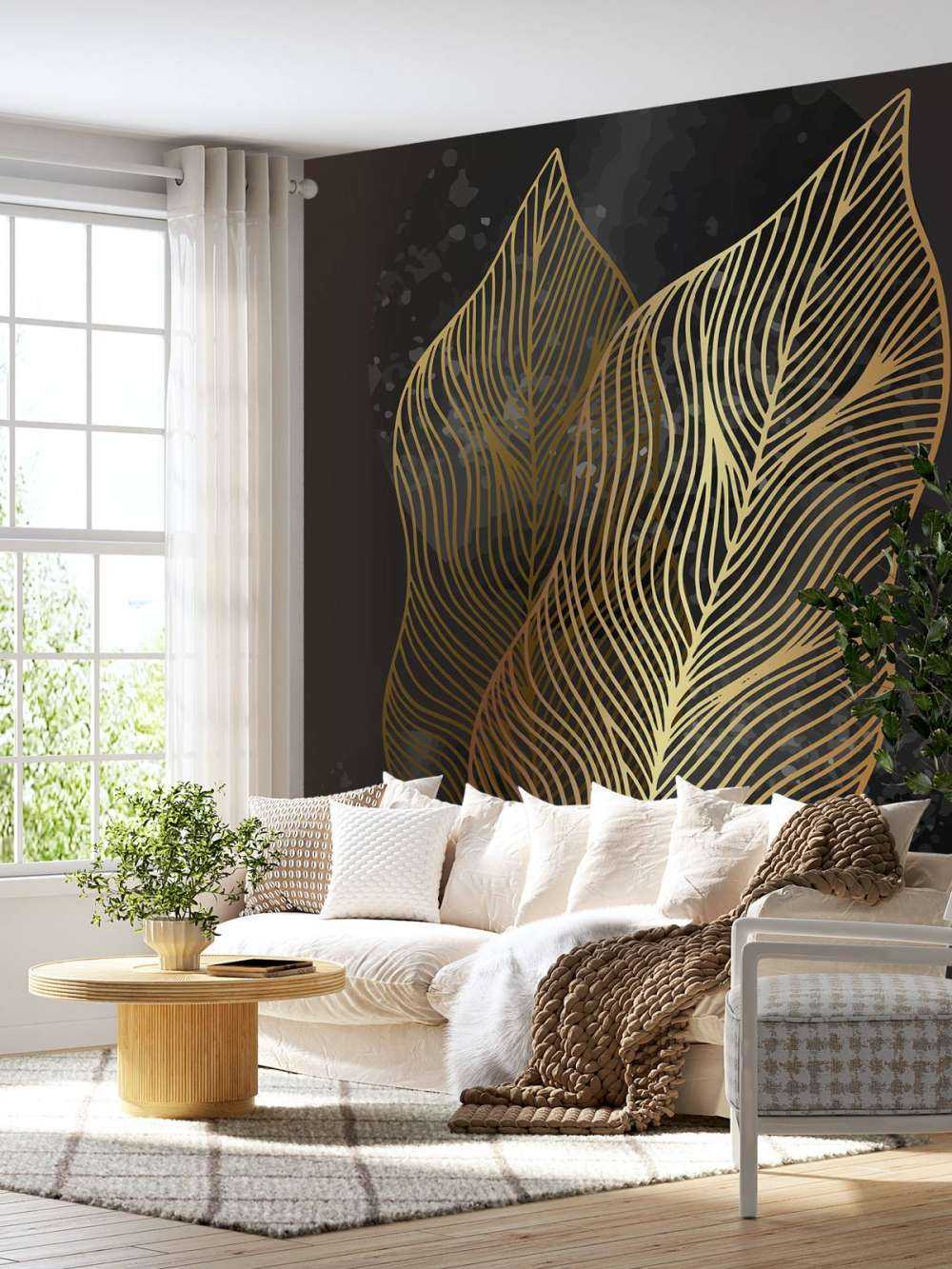 Abstracte gouden bladeren