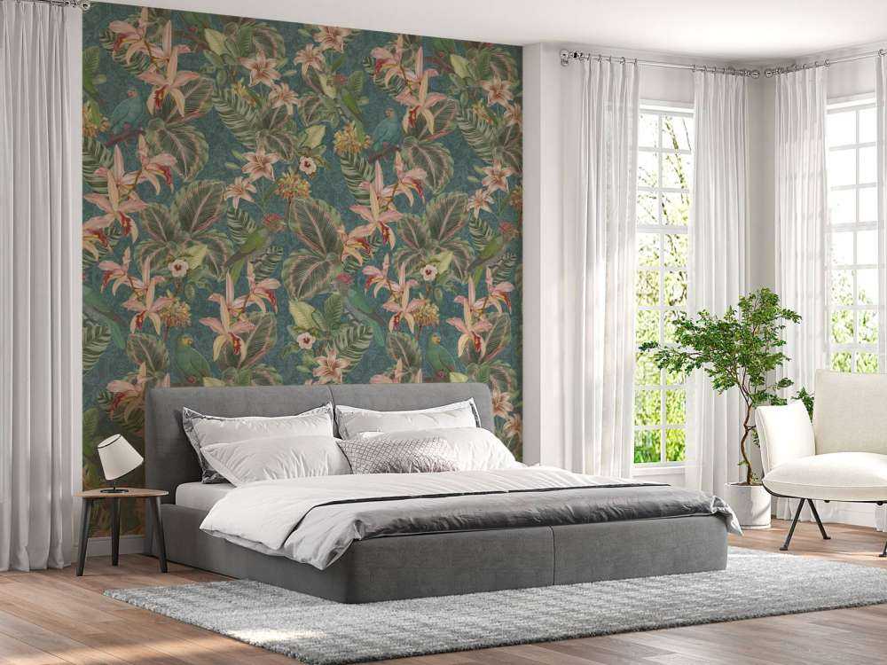 Tropische Jungle vogels & papegaaien - turquoise