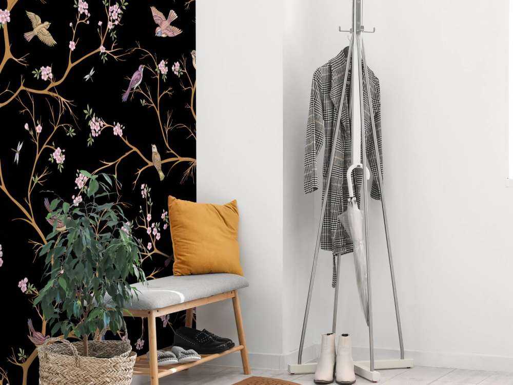 Bloesemtakken met vogels