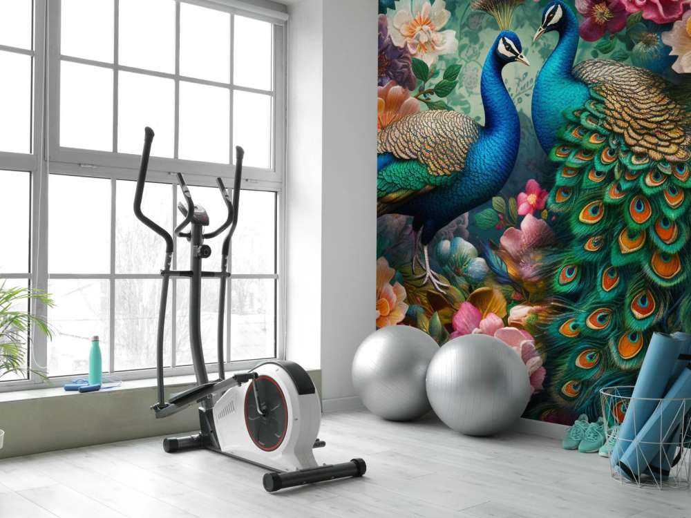 Bloemenbal met Pauwen