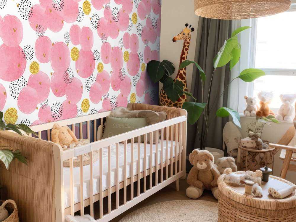 Roze en gouden cirkels