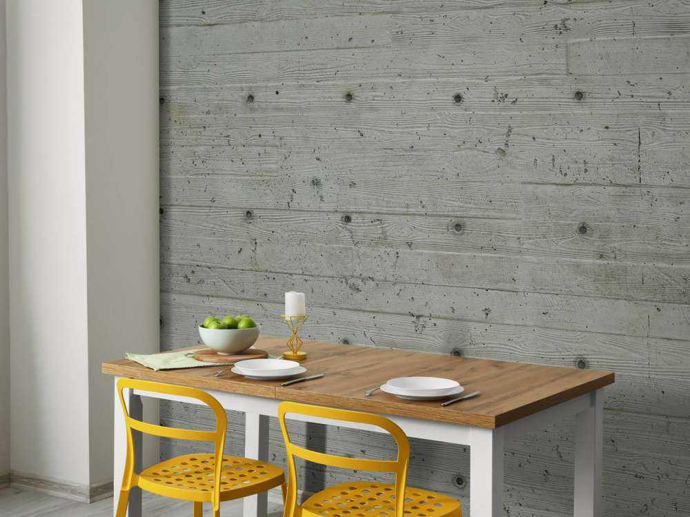 Beton met hout look