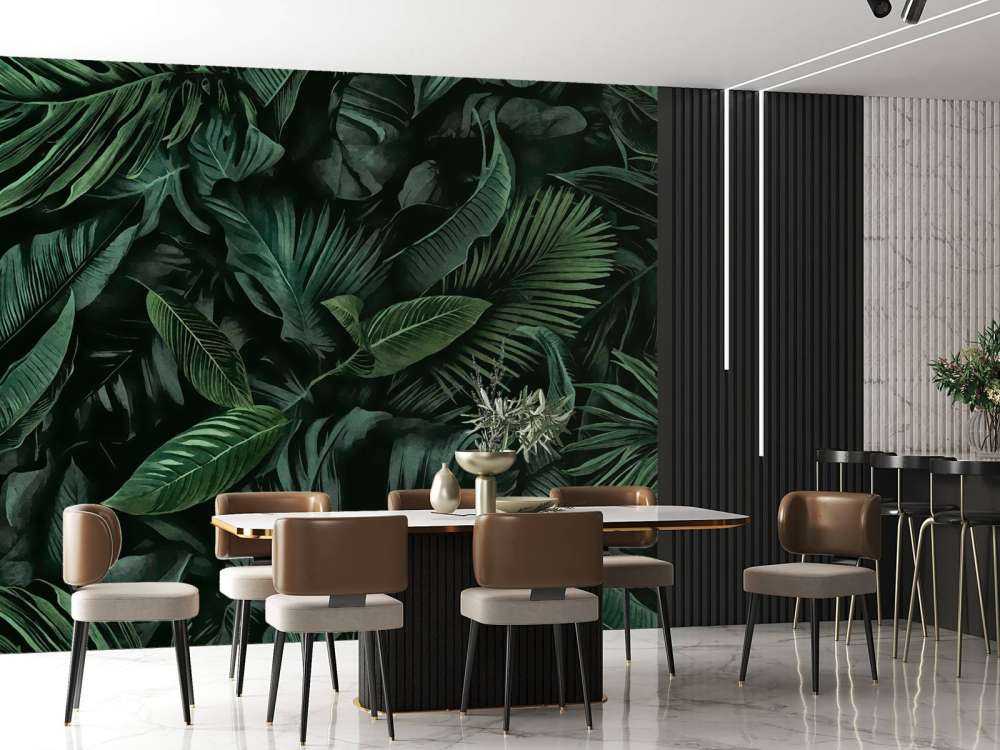 Green midnight jungle tropical escape