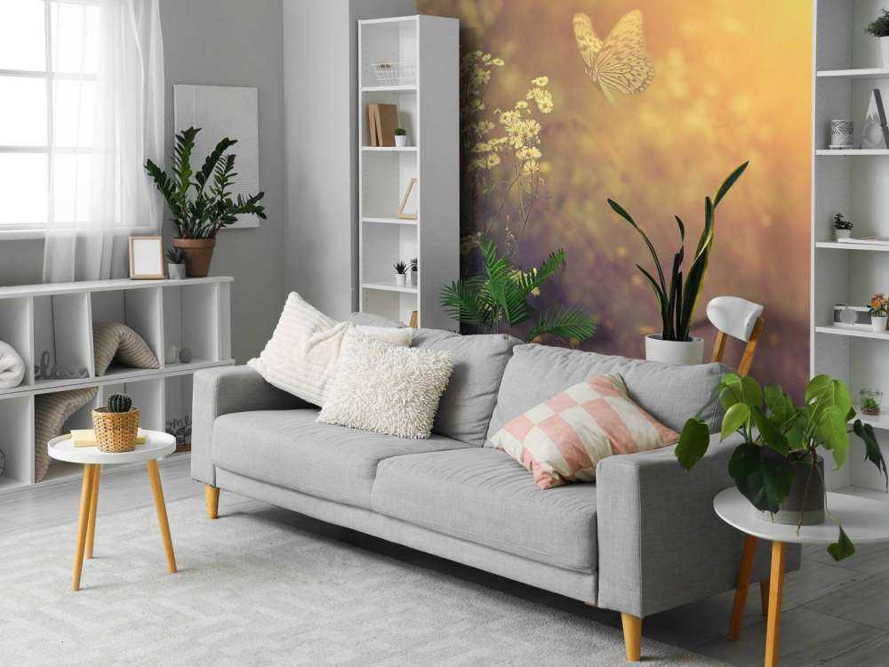 Vlinder met bloemen