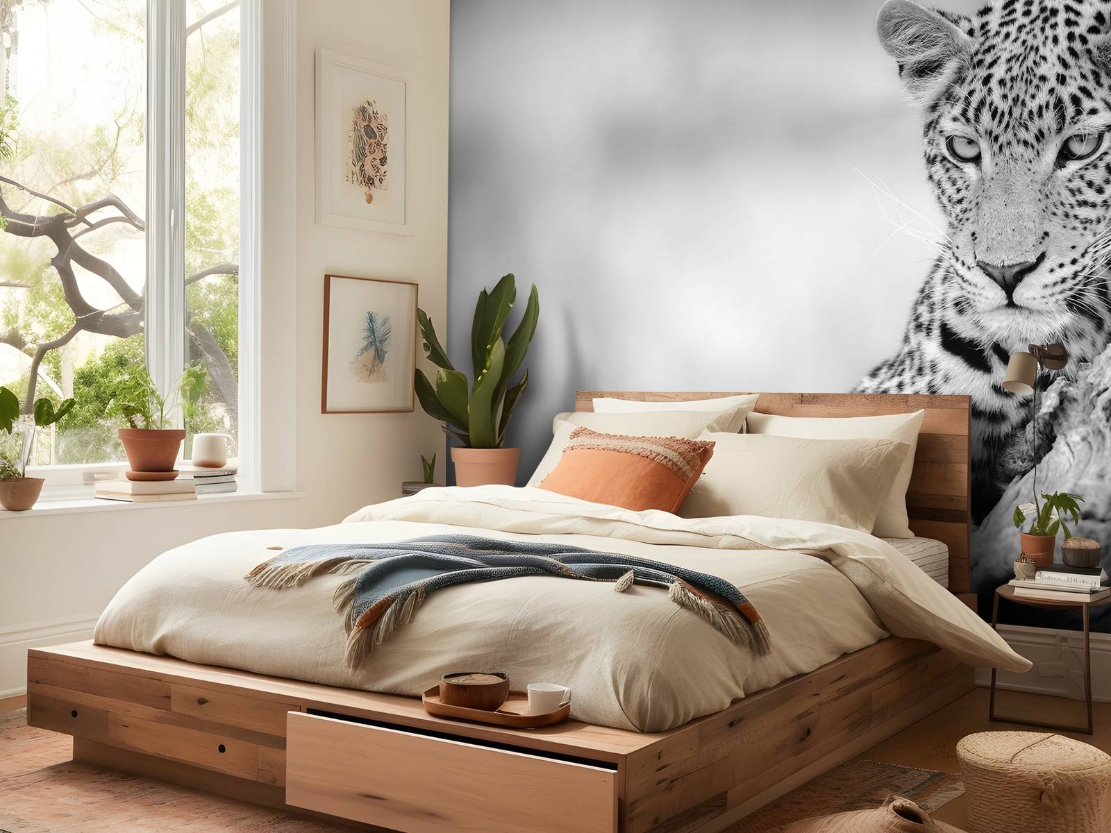 Luipaard zwart, wit