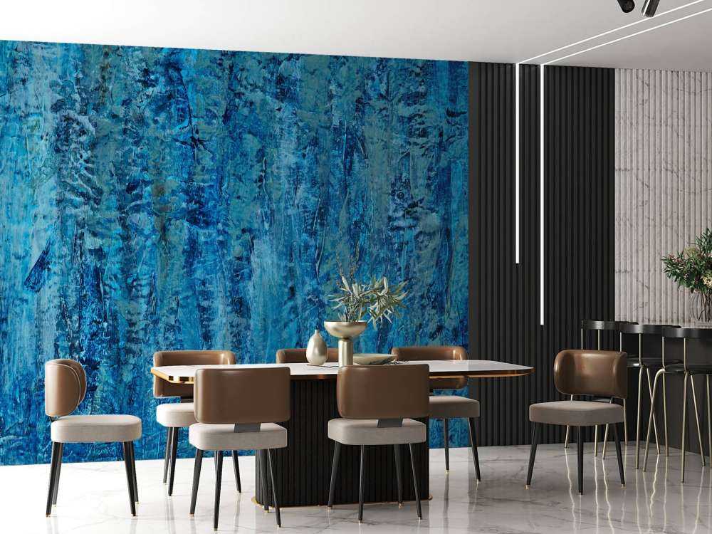 Schilderij met blauwtinten