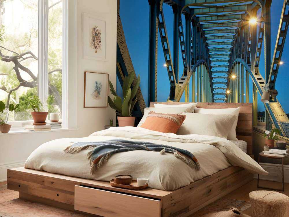 Stalen boogbrug
