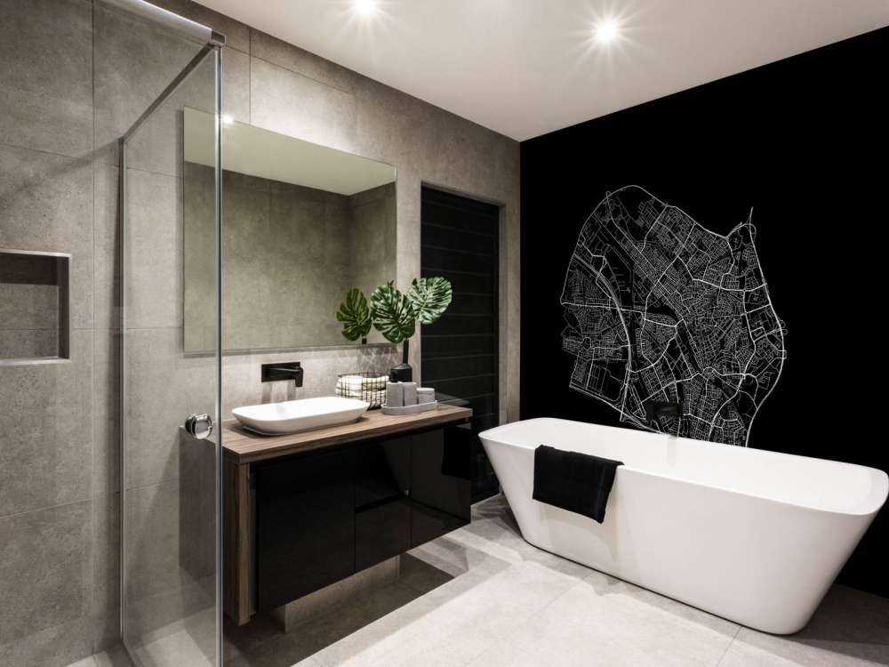 Plattegrond van Utrecht, zwart