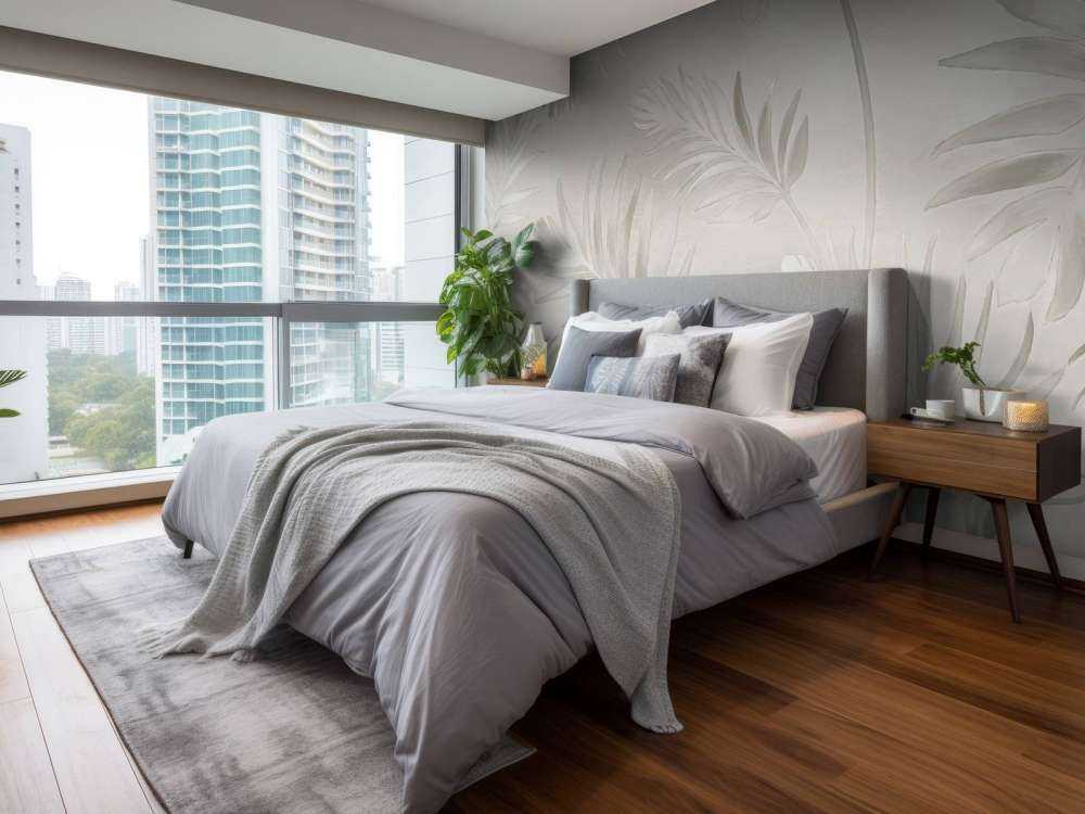 Golden leaves on dark Off-White