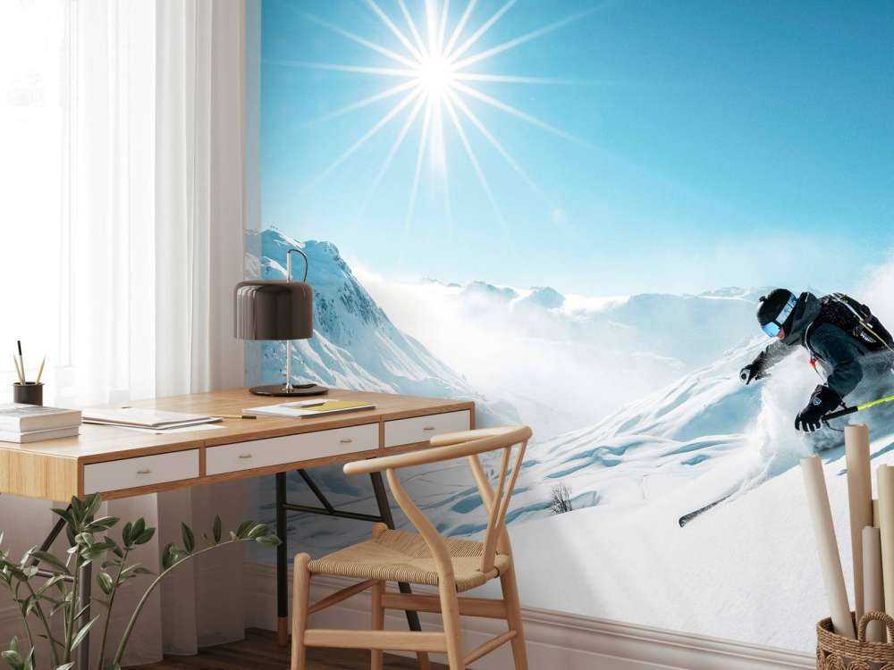 Poedersneeuw onder ijzige winterzon