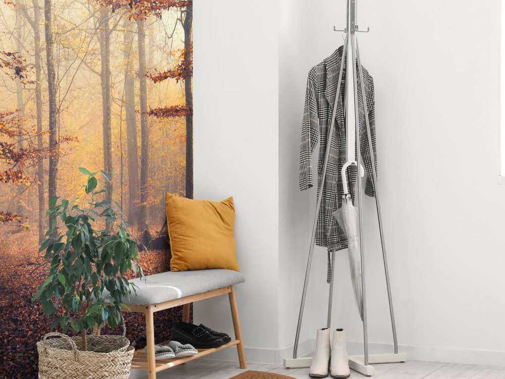 Herfstbos in Gouden Mist