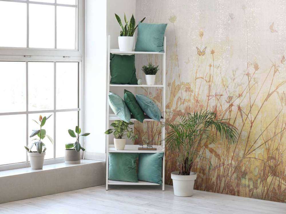 Zomerse weide met vlinders