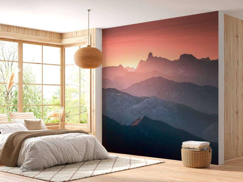 Bergen in zacht avondlicht