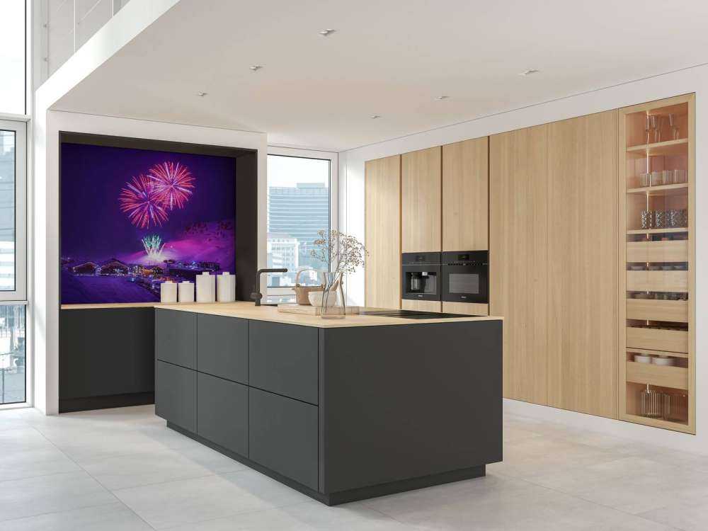 Vuurwerk boven winterdorp