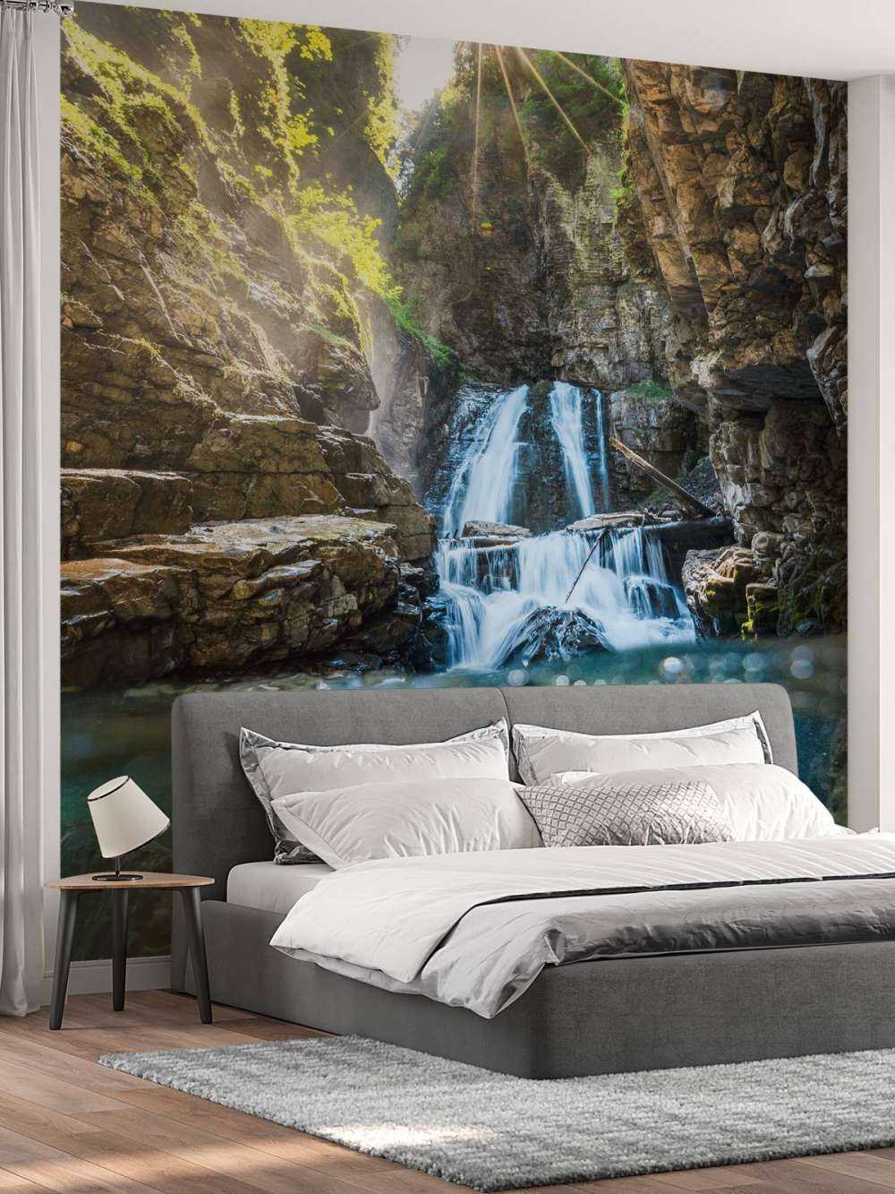 Zonlicht Op Bergwaterval