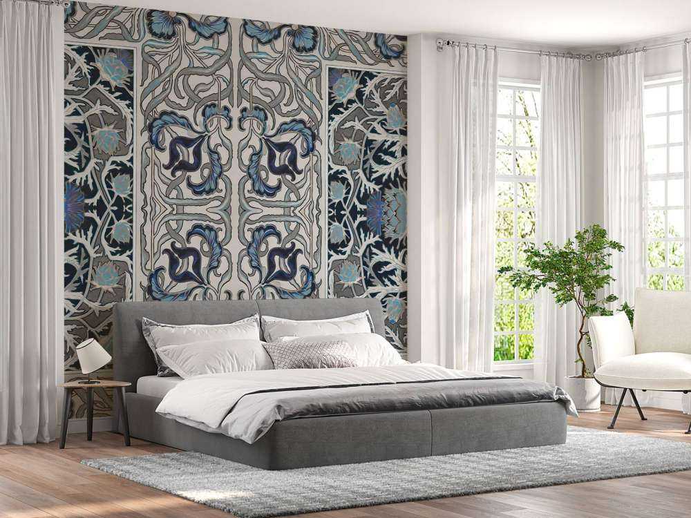 Ornamentale bloemen in art nouveau