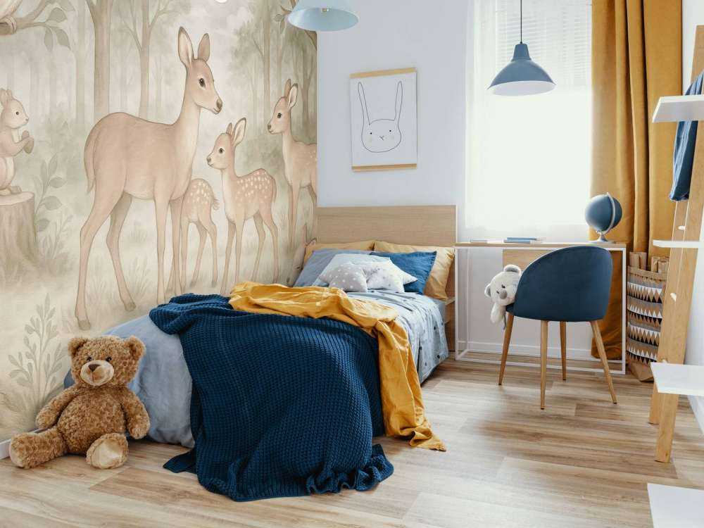 Bosdieren bij maanlicht