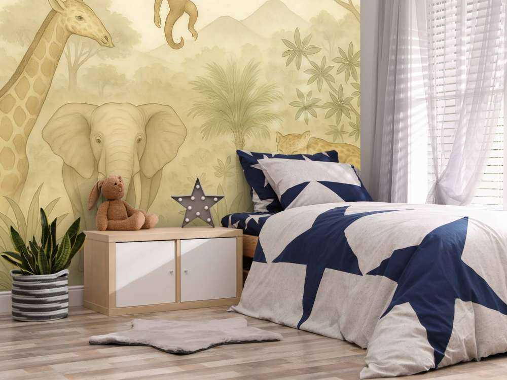 Junglevriendjes in sepia