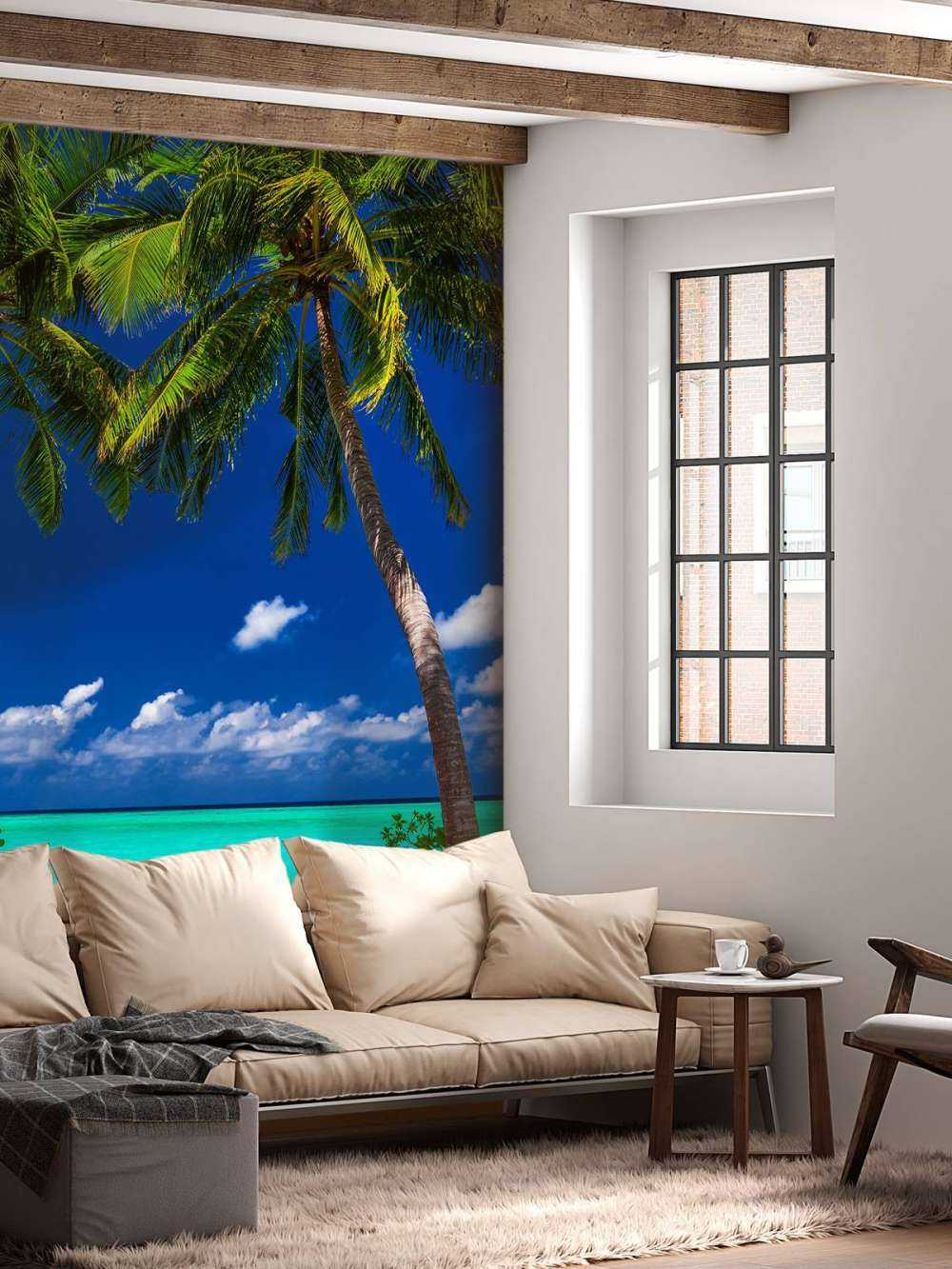 Palmbomen op een eiland