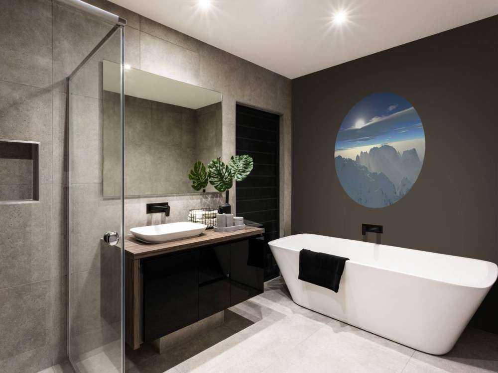 Besneeuwde bergtoppen panorama