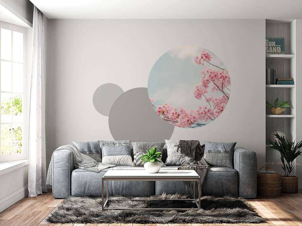 Bloesem met wolken op achtergrond