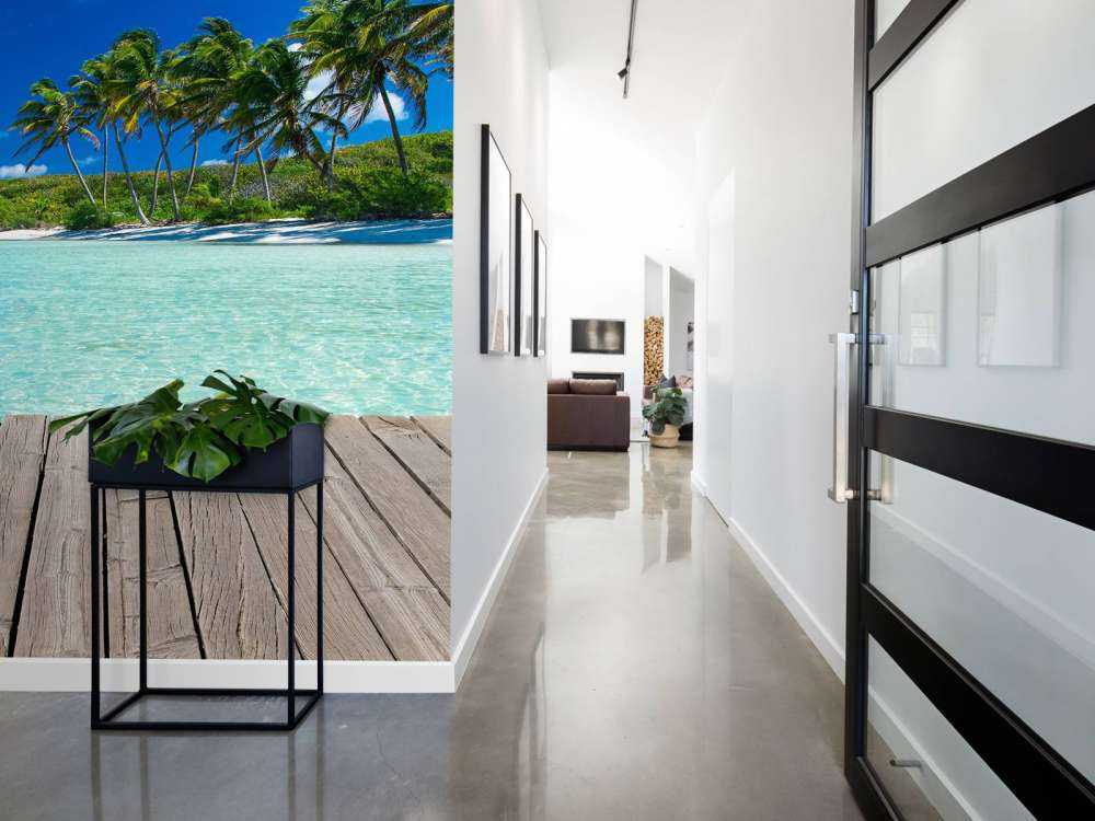 Brug met uitzicht op het strand