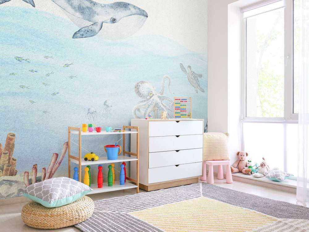 Onderwaterwereld met een walvis