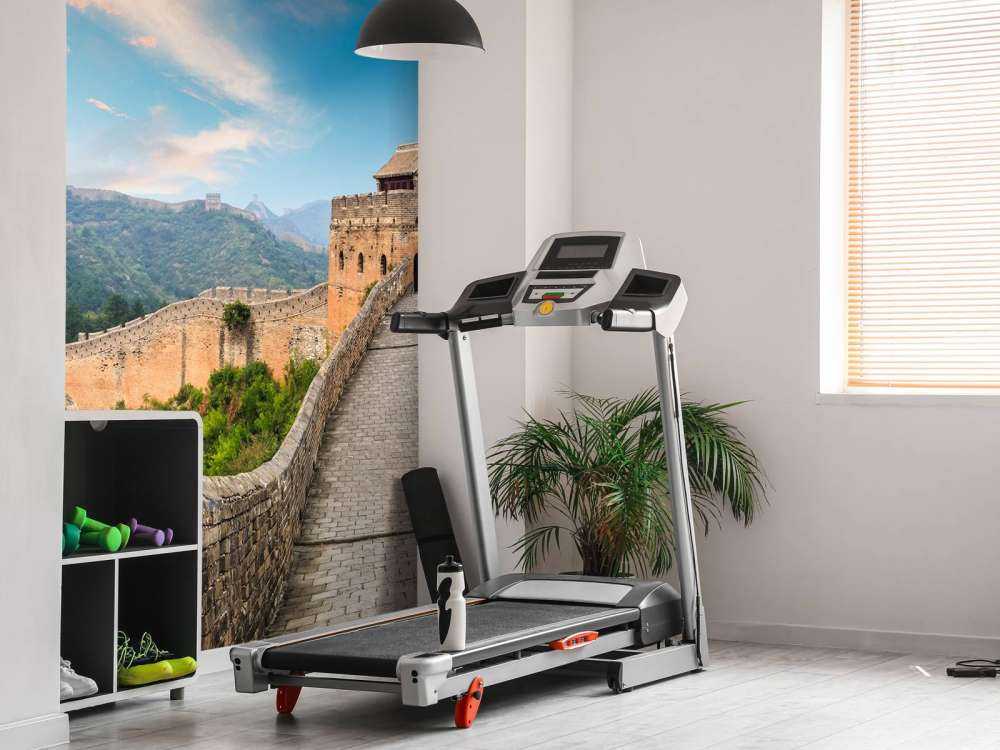 De Chinese Muur bij zonsondergang