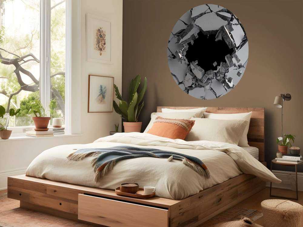 Gebarsten betonnen muur