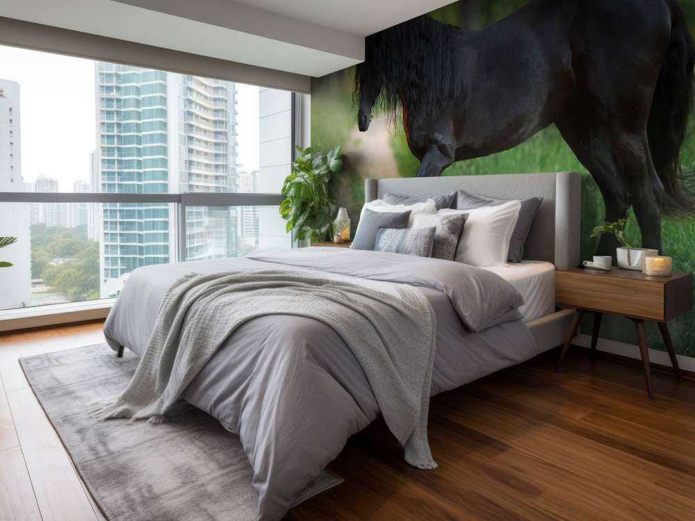 Fries Paard op een Zandweg