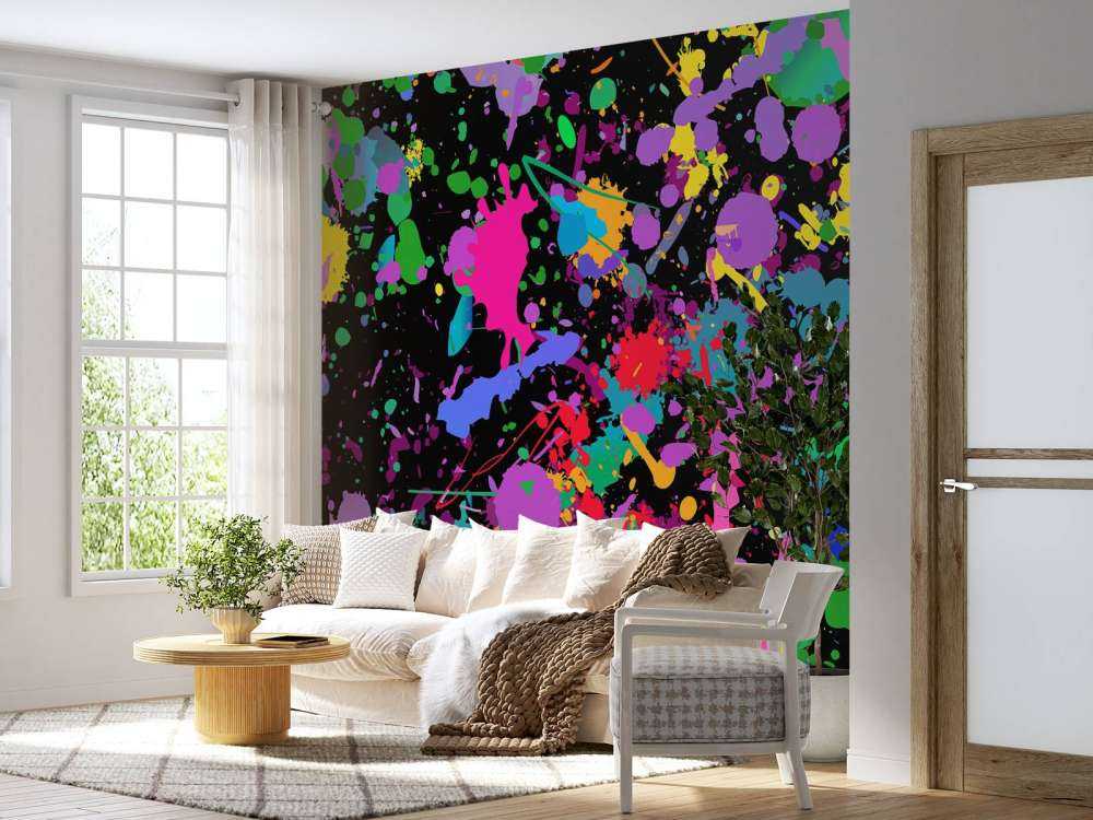 Gekleurde splash graffiti