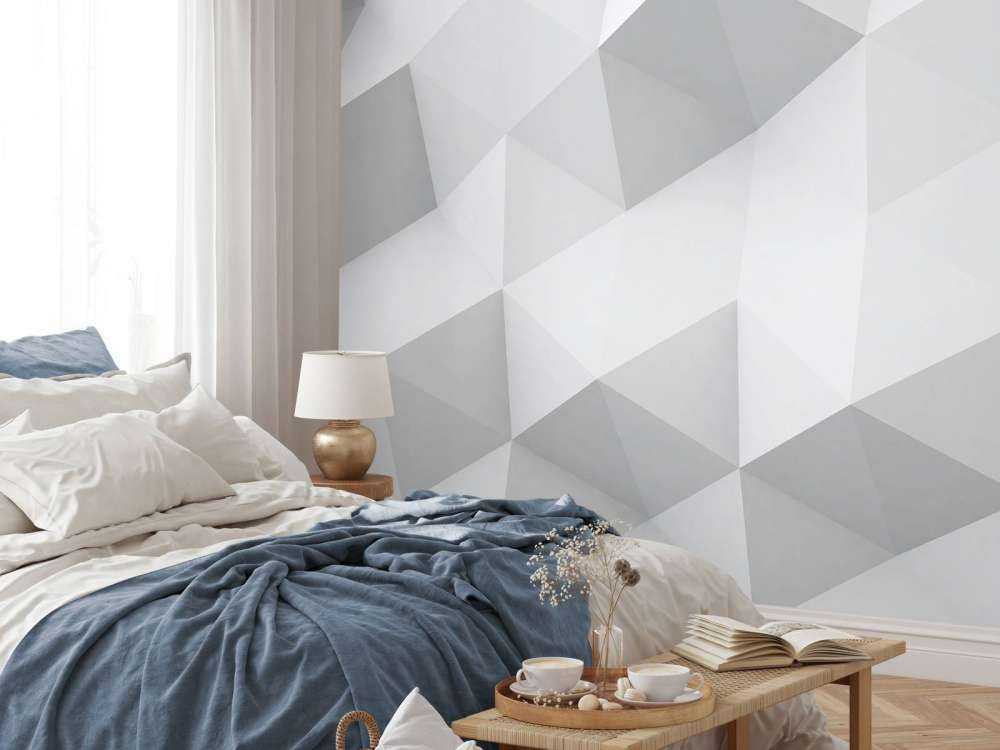 Wit veelhoekig geometrisch oppervlak