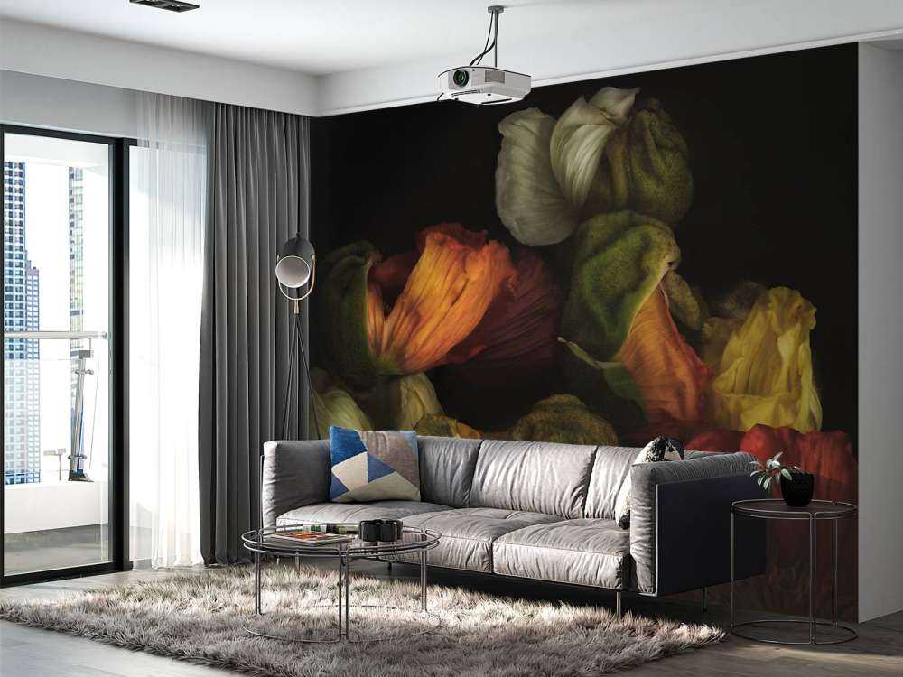 Samengestelde ontluikende klaprozen